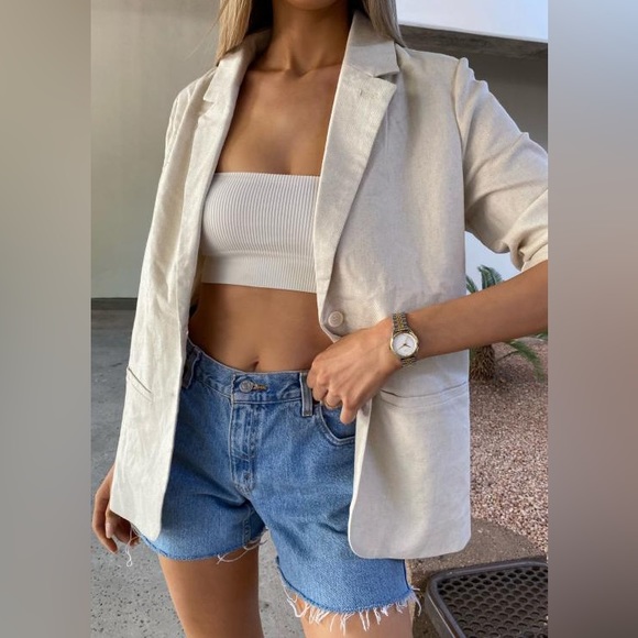 URBAN OUTFITTERS Linen Blazer - Picture 1 of 4